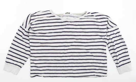 New Look Womens Multicoloured Striped  Pullover Sweatshirt Size 12