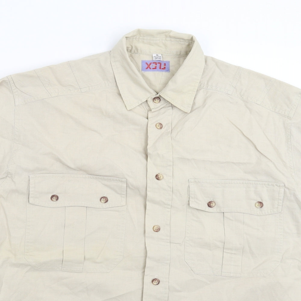 Preworn Mens Beige    Button-Up Size S