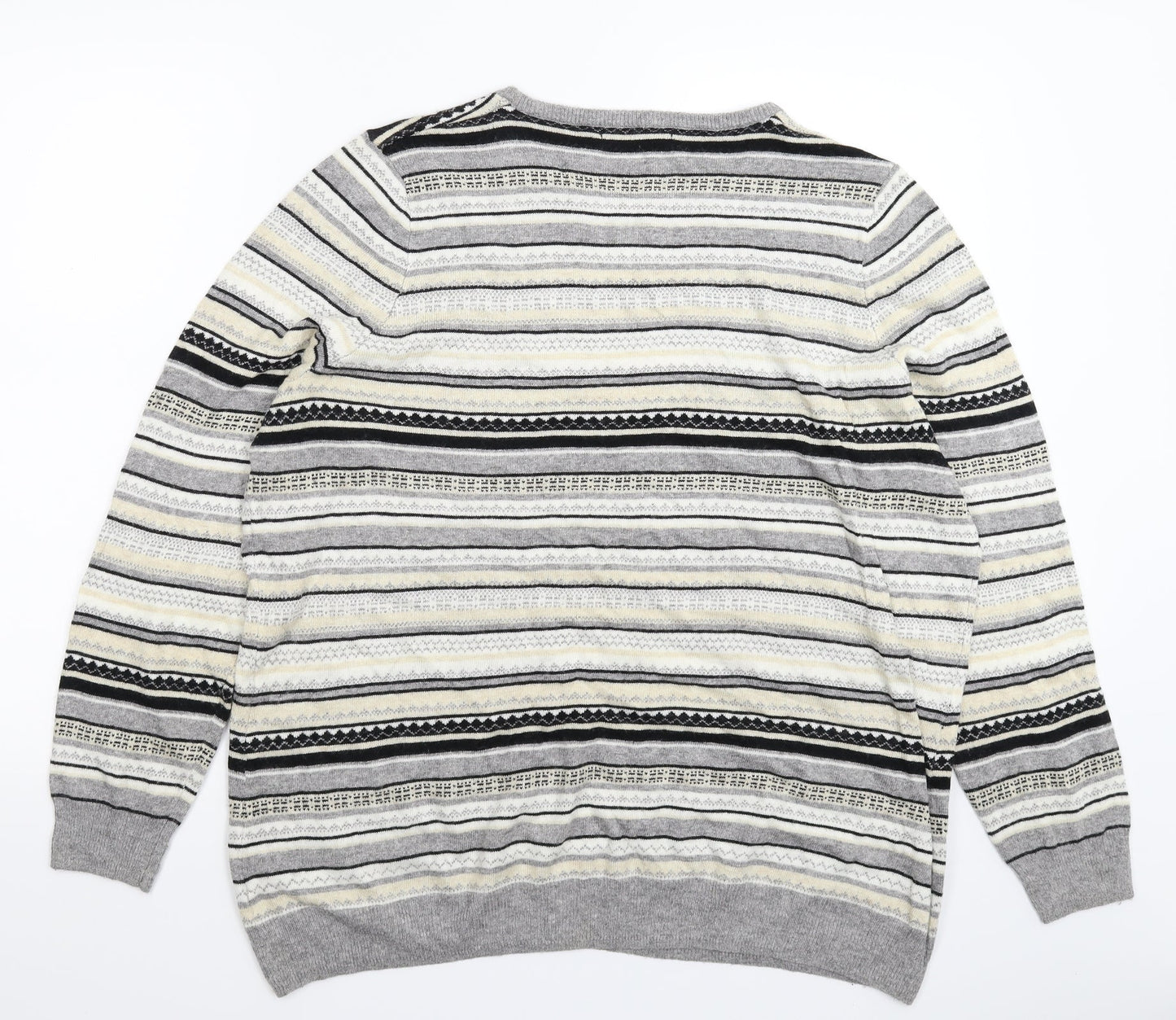 Bonmarché Womens Multicoloured Geometric Knit Pullover Jumper Size L