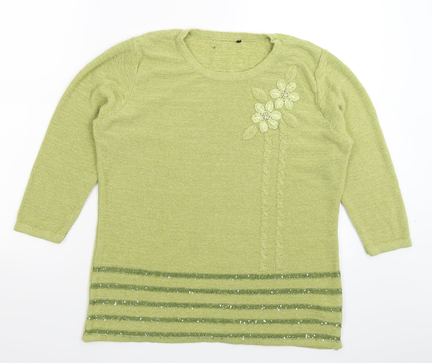 Preworn Womens Green  Knit Pullover Jumper Size M