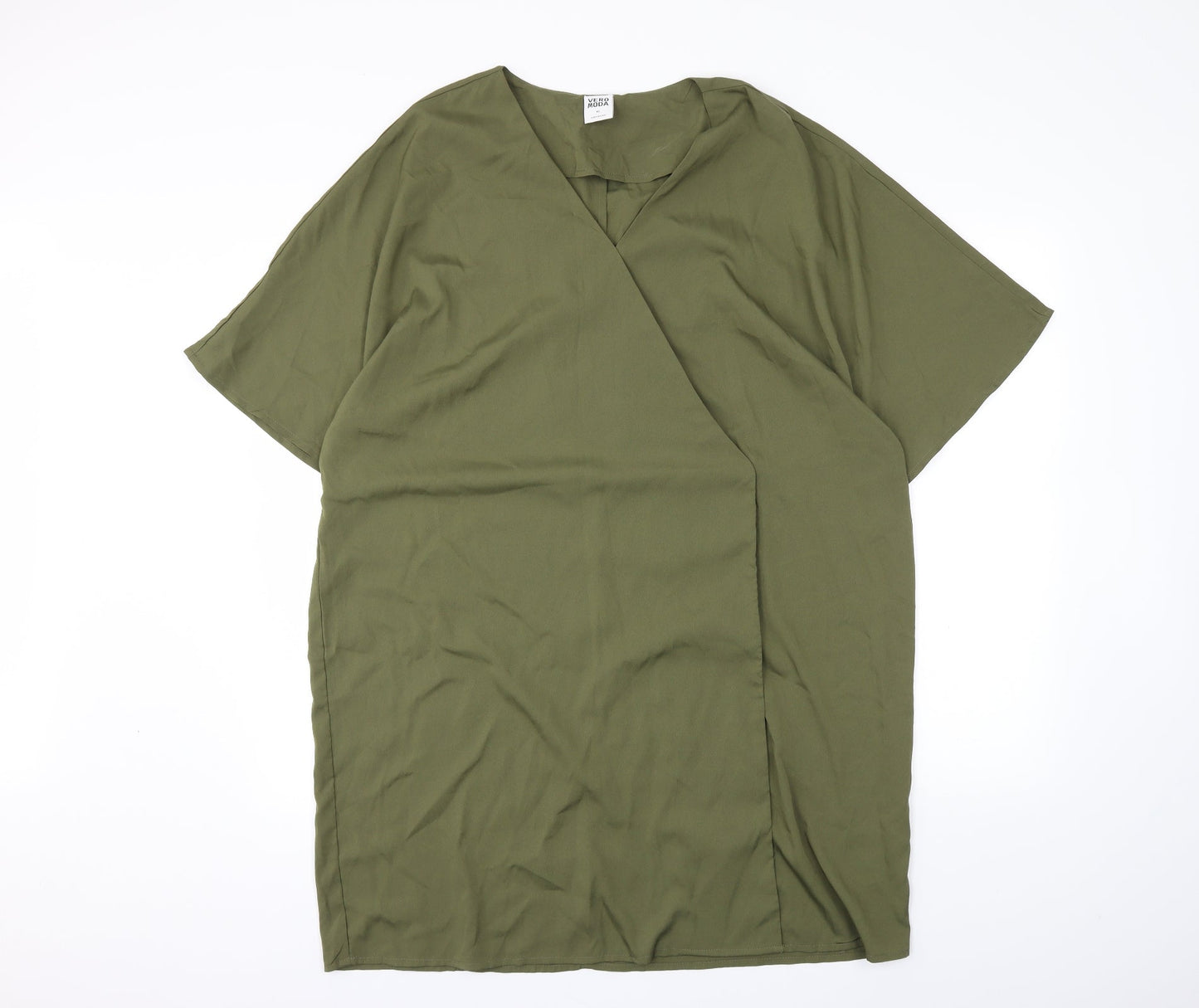 VERO MODA Womens Green   Wrap Button-Up Size XL