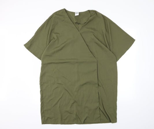 VERO MODA Womens Green   Wrap Button-Up Size XL