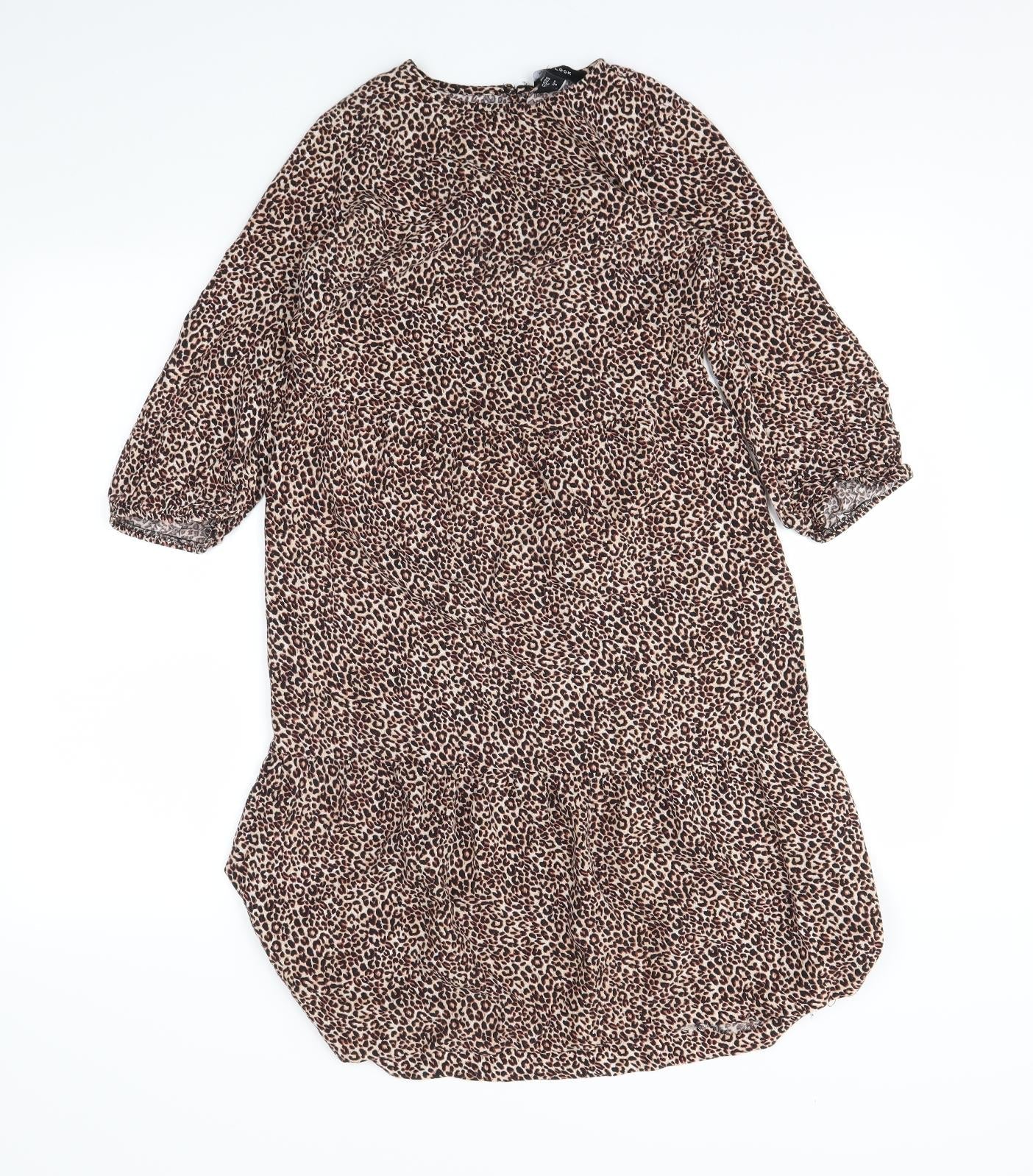 newlook Womens Brown Animal Print  Trapeze & Swing  Size 6