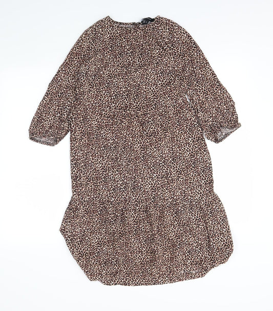 newlook Womens Brown Animal Print  Trapeze & Swing  Size 6