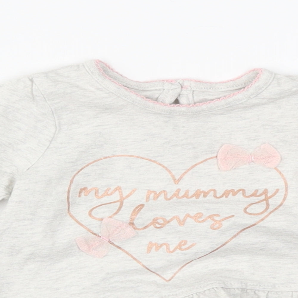 George Boys Grey   Basic T-Shirt Size 0-3 Months