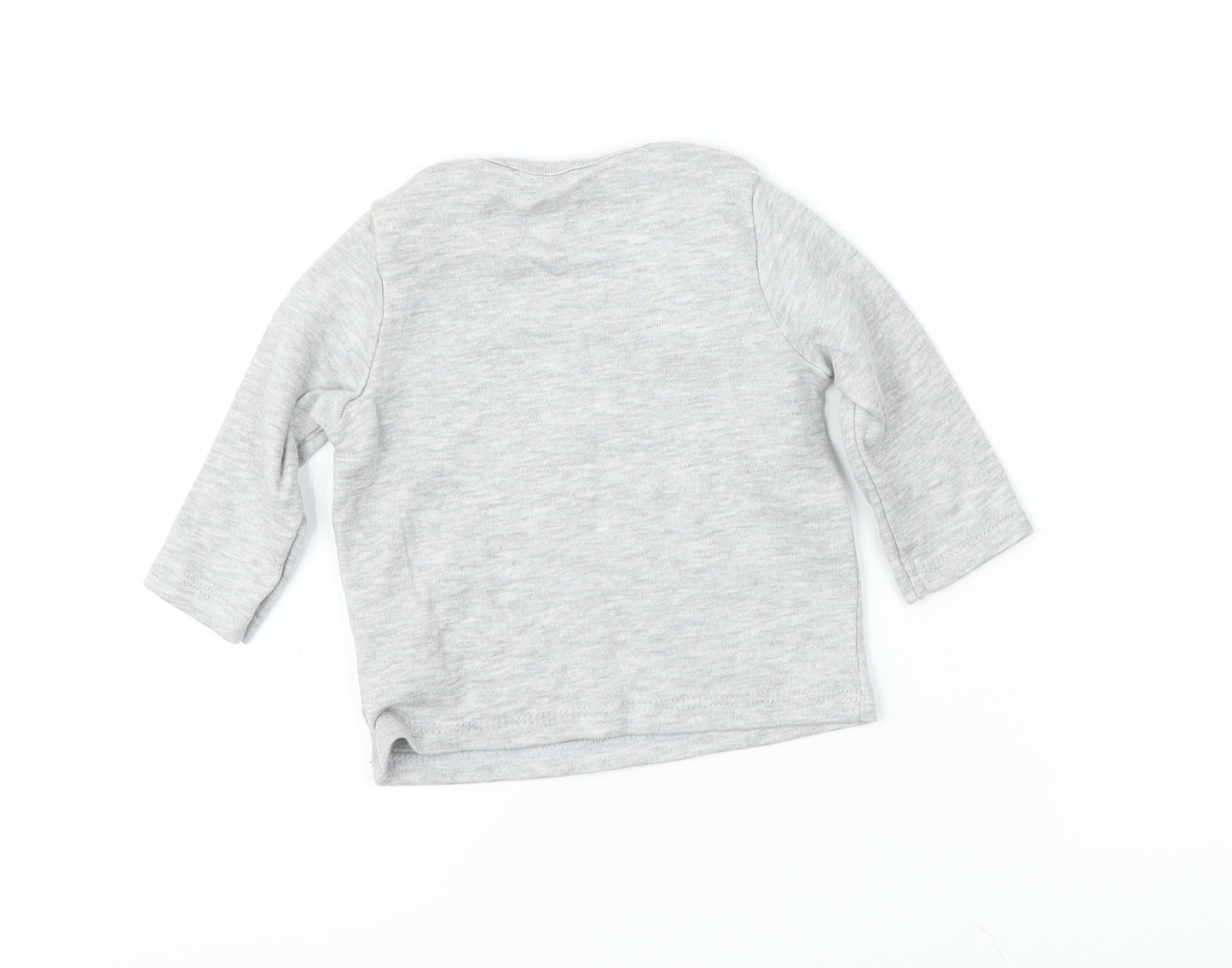 F&F Girls Grey   Basic T-Shirt Size 0-3 Months