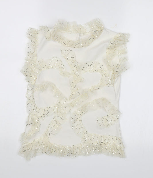 Shining Star Womens White   Basic Blouse Size S