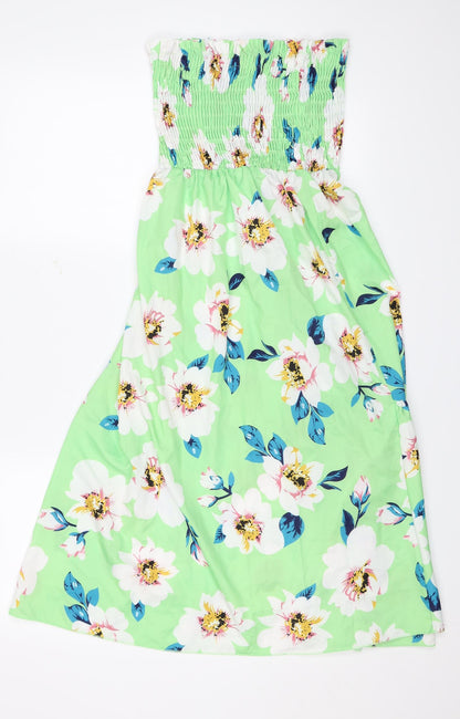 Preloved Shien Womens Green Floral  Shift  Size L - Back
