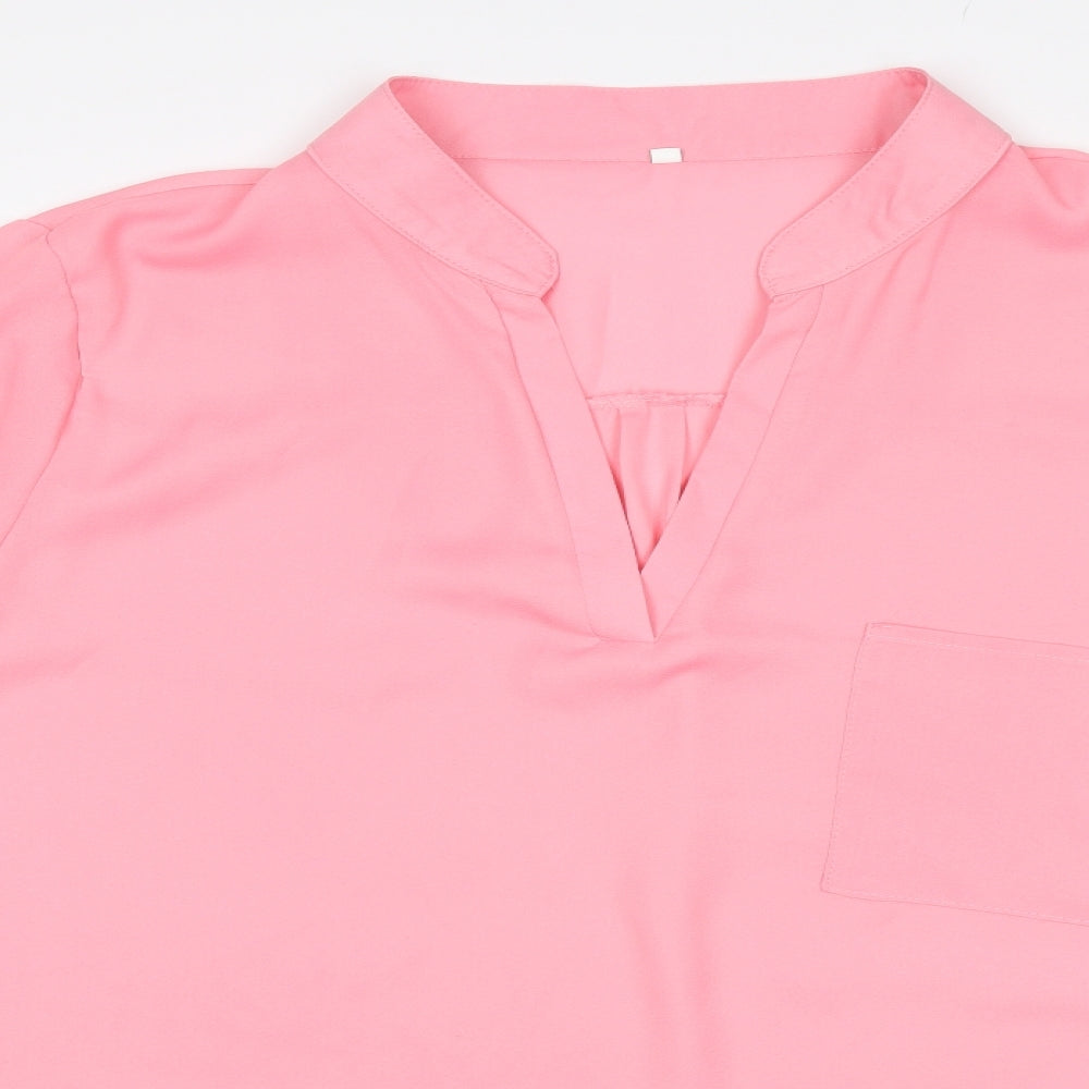 Preworn Womens Pink   Basic Blouse Size 4XL