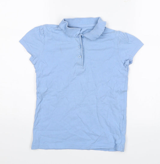 George Girls Blue   Basic Polo Size 8-9 Years