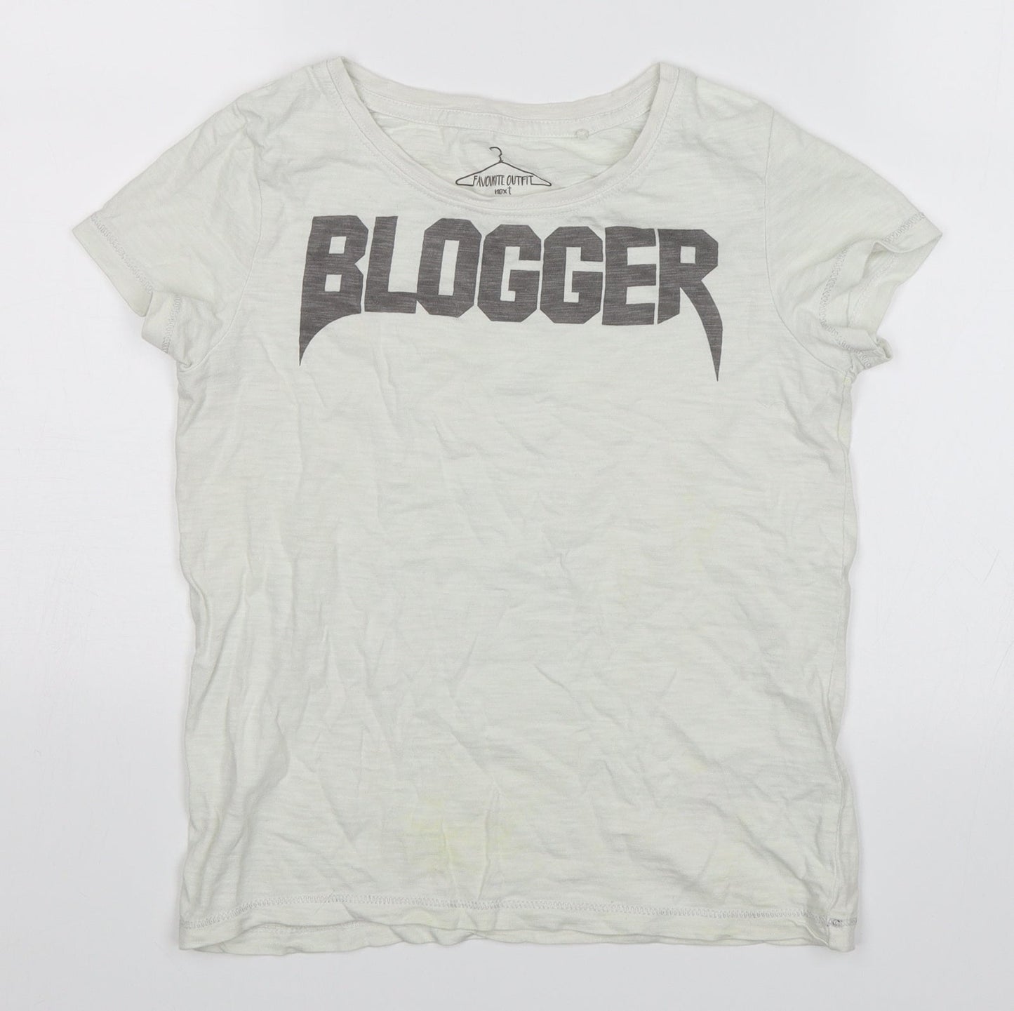 NEXT Girls White   Basic T-Shirt Size 9 Years  - Blogger