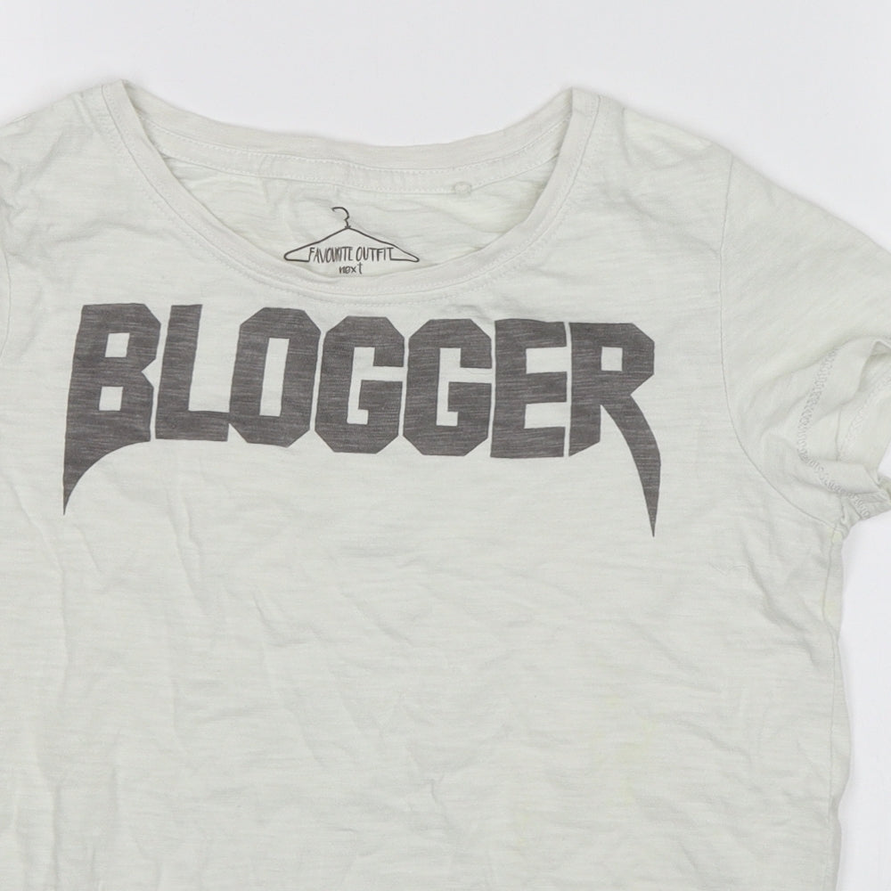 NEXT Girls White   Basic T-Shirt Size 9 Years  - Blogger