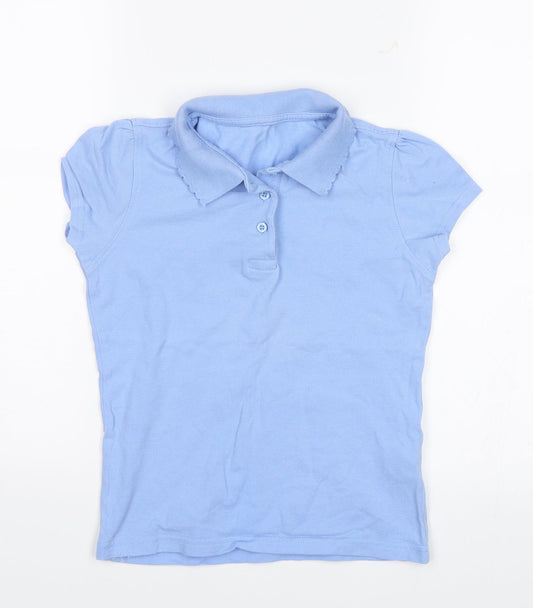 George Girls Blue   Basic Polo Size 8-9 Years