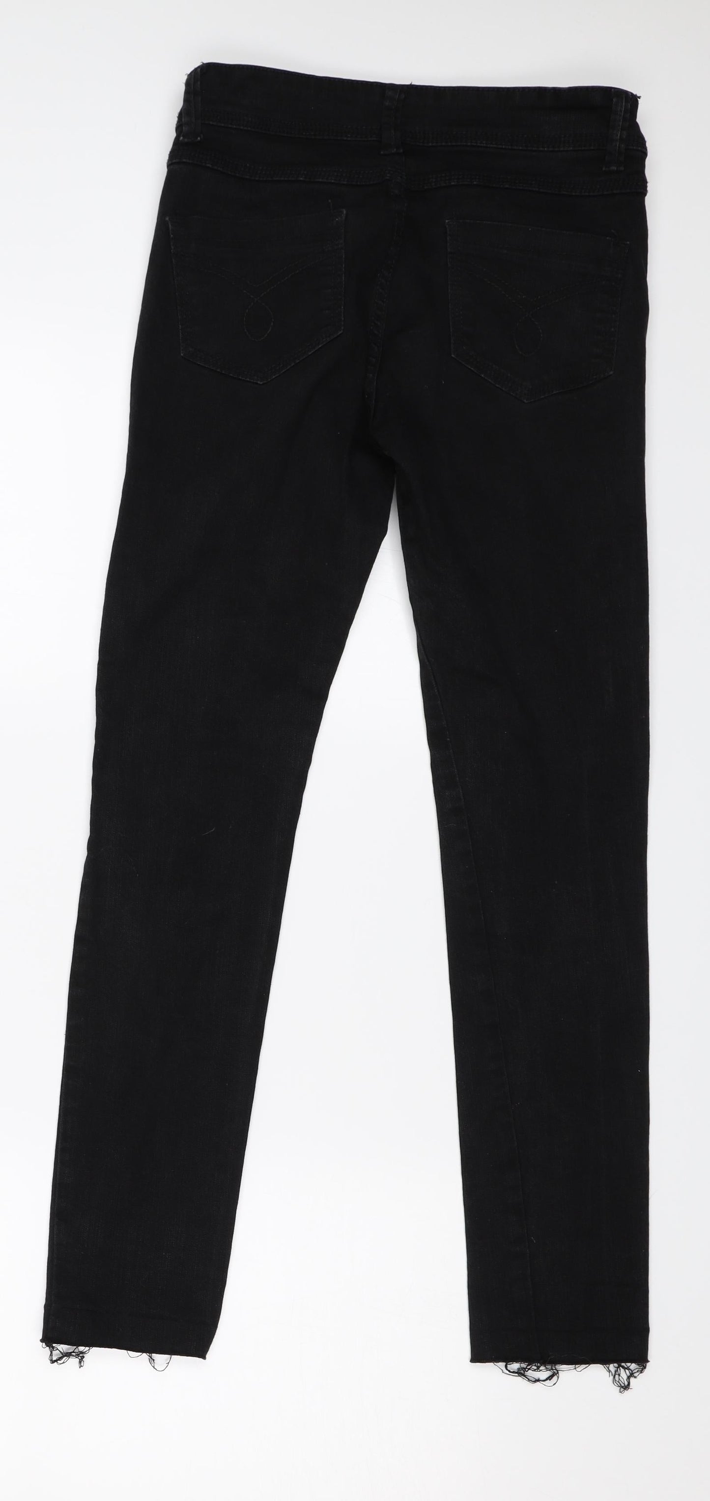 Denim & Co. Womens Black  Denim Skinny Jeans Size 6 L26 in