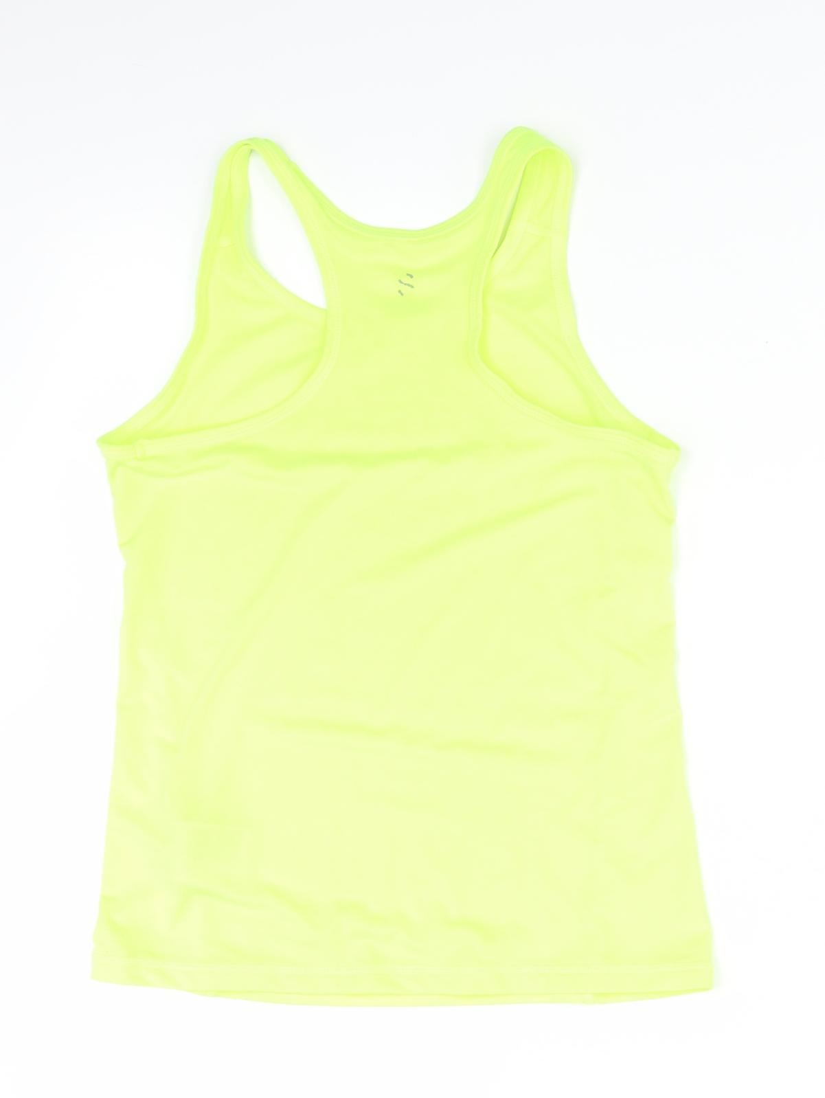 H&M Girls Yellow   Basic Tank Size 11 Years  - High Visability