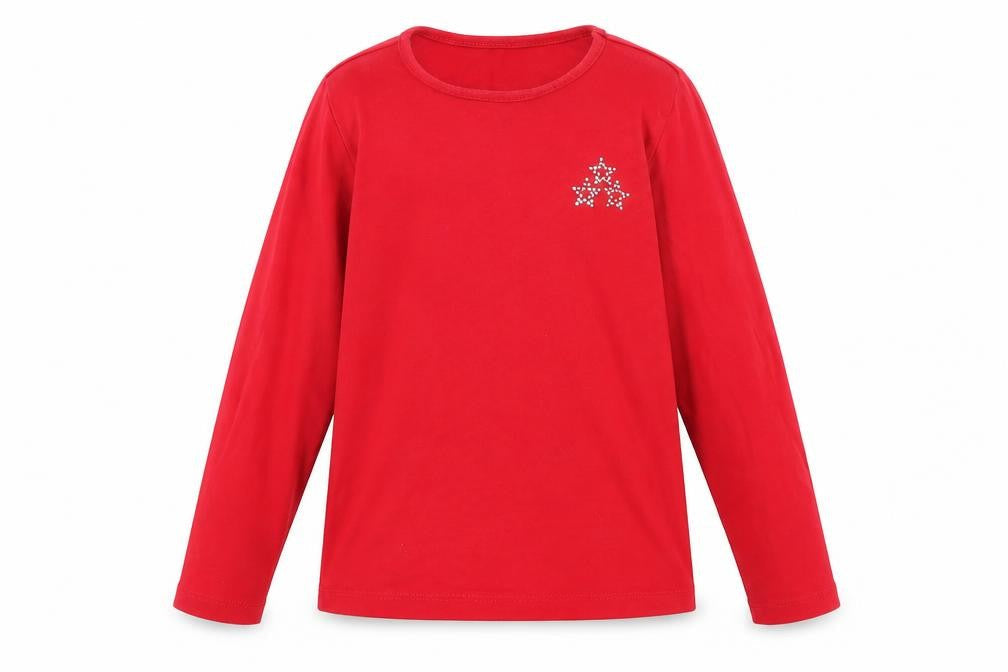 St. Berrard Girls Red   Basic T-Shirt Size 5 Years