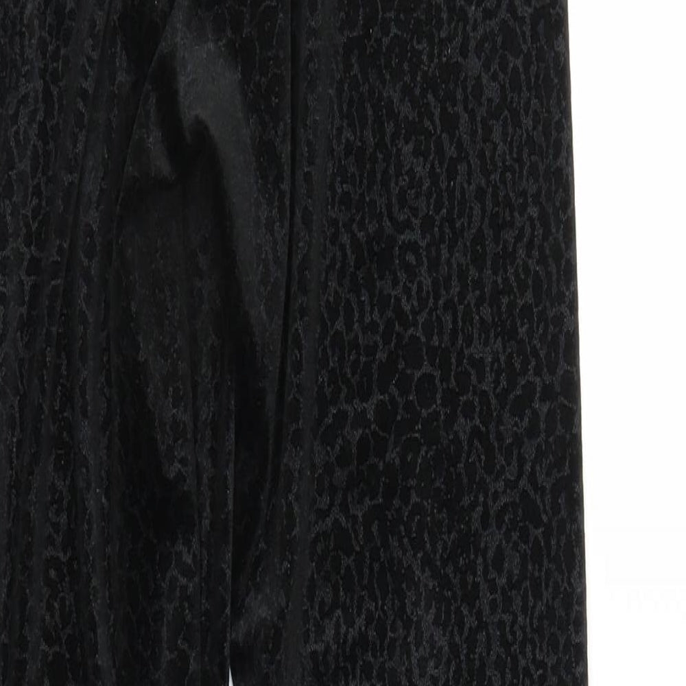 Primark Womens Black Animal Print  Trousers  Size XS L27 in