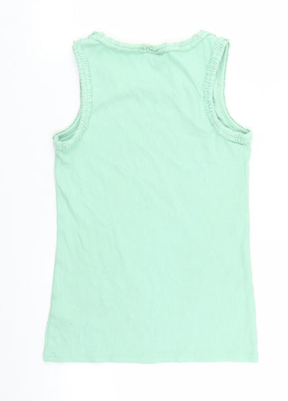 Preloved NEXT Girls Green   Basic Tank Size 9 Years - Back