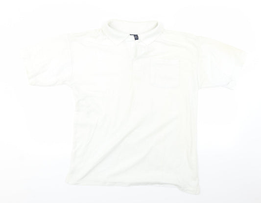 High Street Mens White    Polo Size M