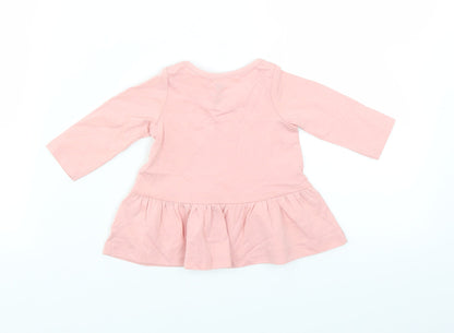 Preloved H&M Girls Pink   Basic Casual Size 0-3 Months - Back