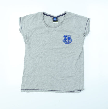 Preloved Everton Womens Grey   Basic T-Shirt Size 8  - Everton FC - Front