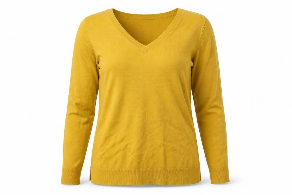 Nutmeg Womens Yellow   Pullover Jumper Size 12