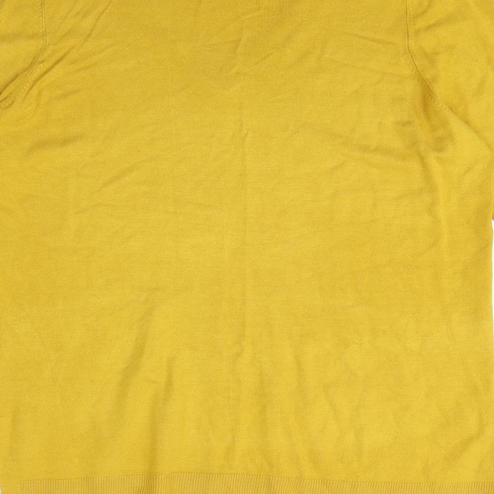 Nutmeg Womens Yellow   Pullover Jumper Size 12