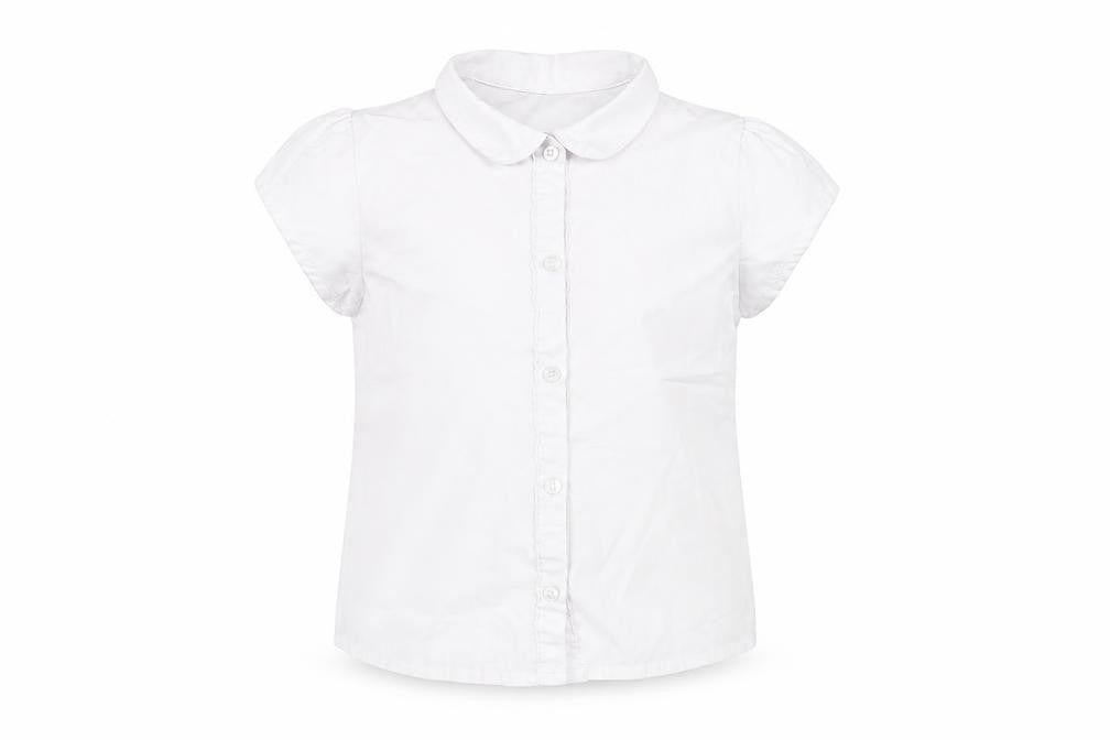 George Girls White   Basic Button-Up Size 6-7 Years