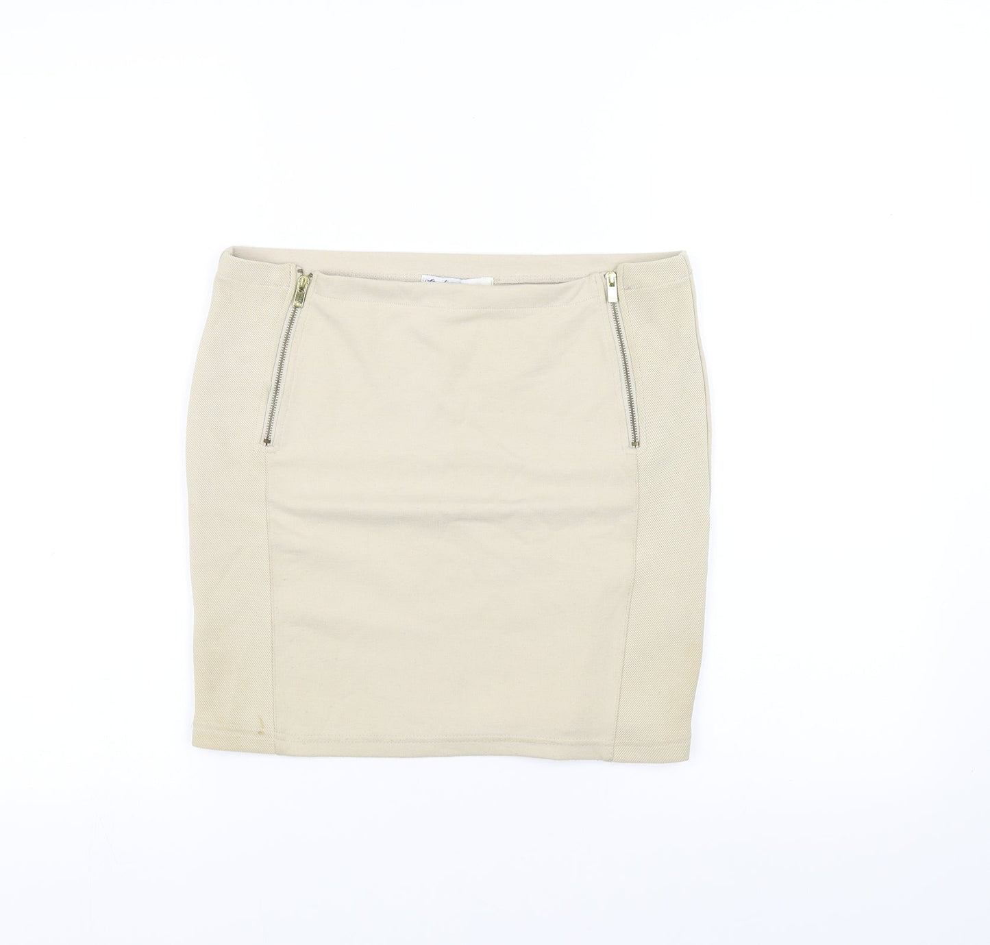 Stradivarius Womens White   A-Line Skirt Size L
