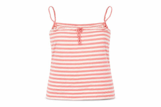 Jolinesse Womens White Striped  Basic T-Shirt Size 14