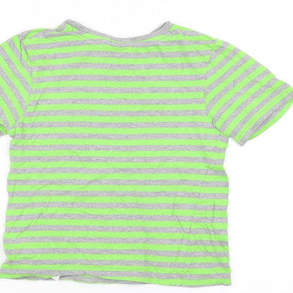 Lee Cooper Boys Grey Striped  Basic T-Shirt Size 7-8 Years