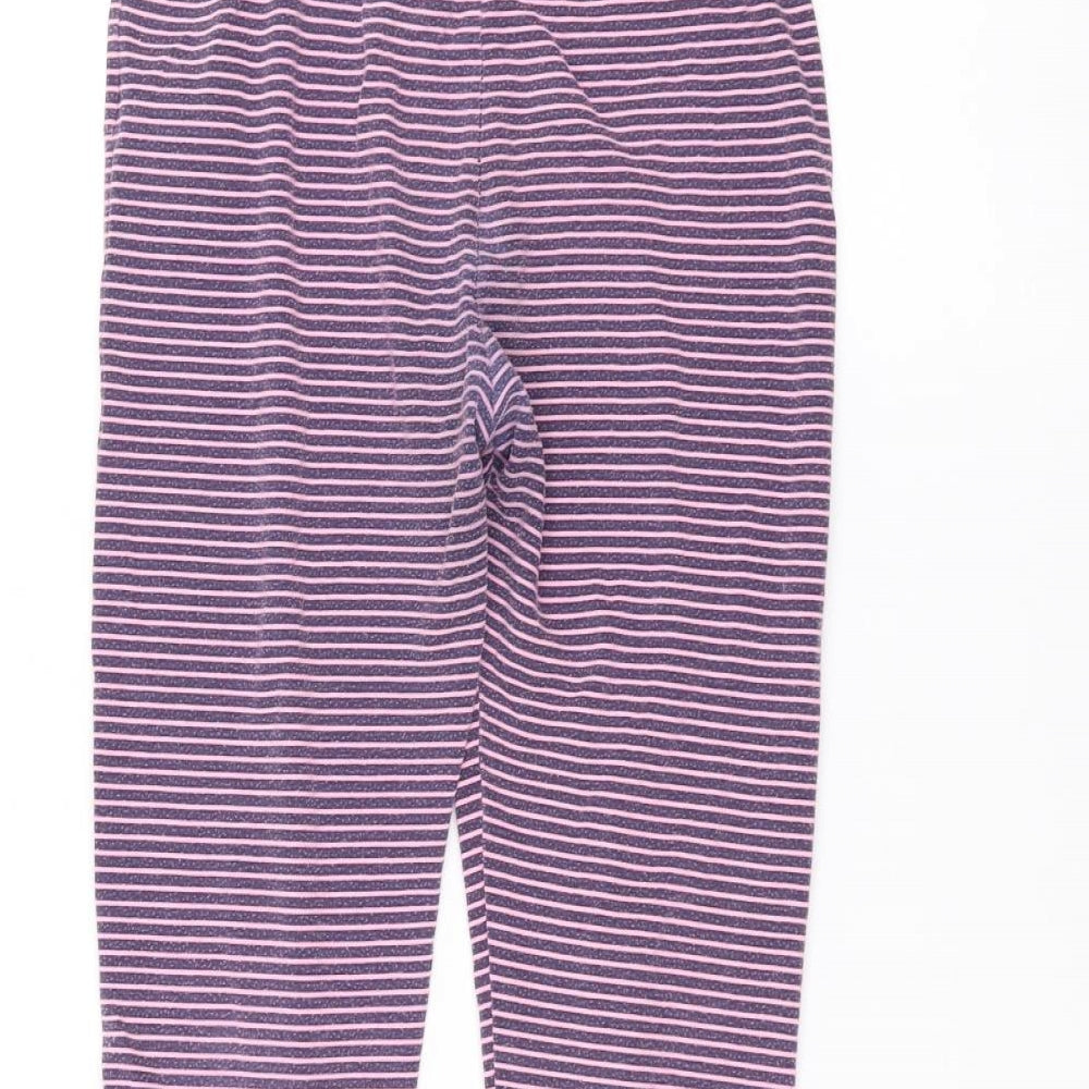 F&F Girls Blue Striped  Sweatpants Trousers Size 7-8 Years