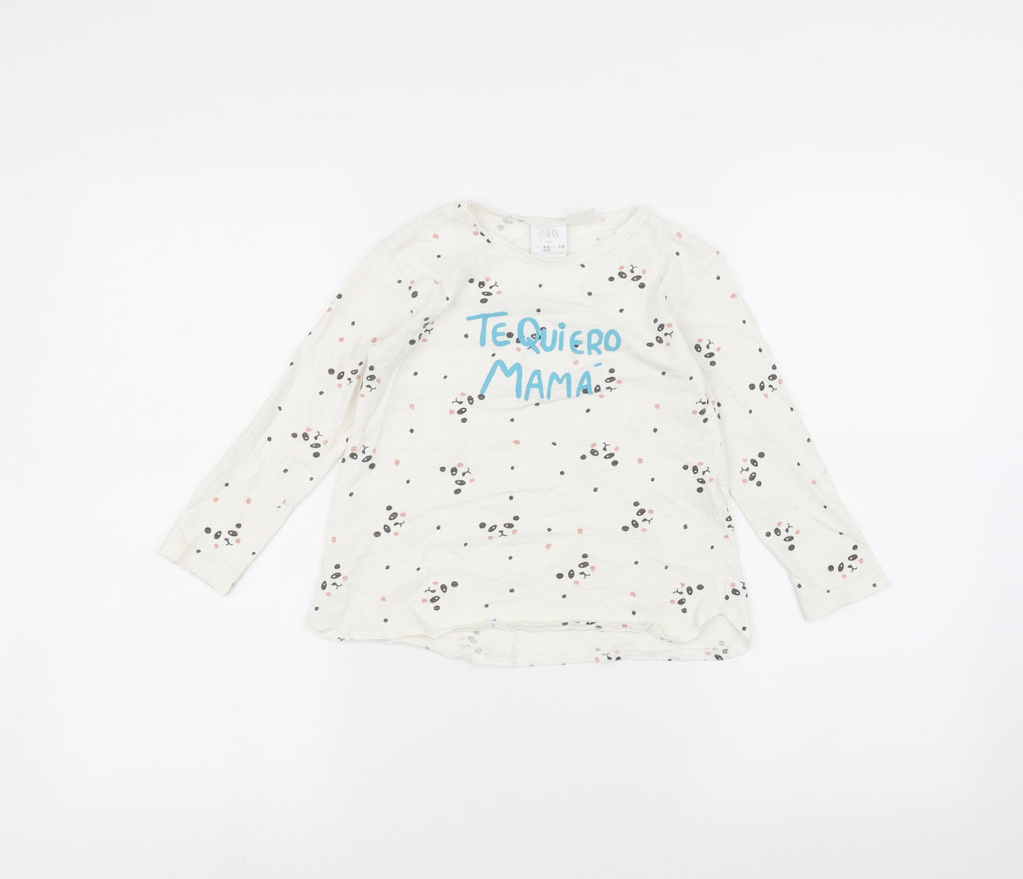 Zara Girls White   Basic T-Shirt Size 4-5 Years