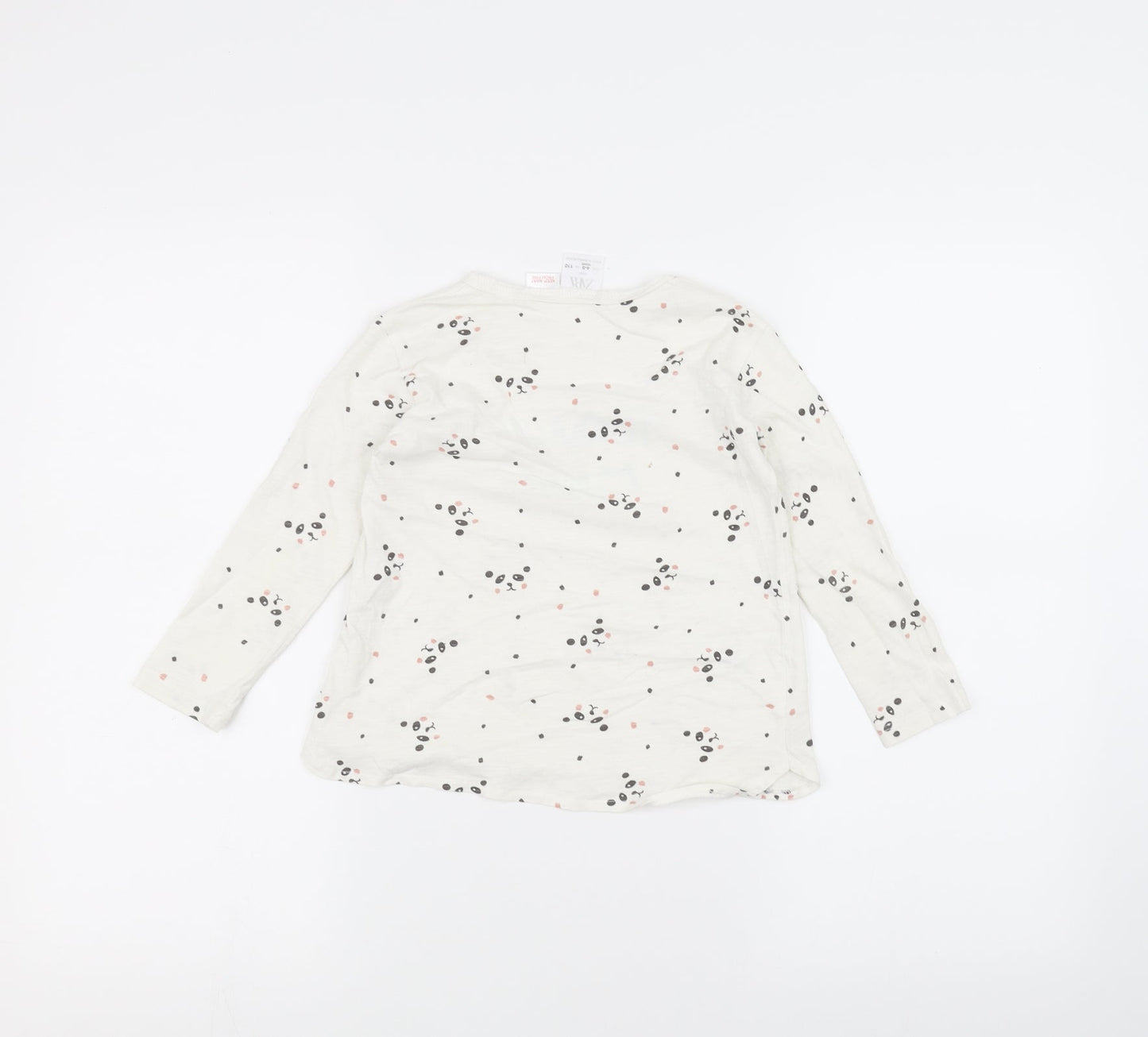 Zara Girls White   Basic T-Shirt Size 4-5 Years