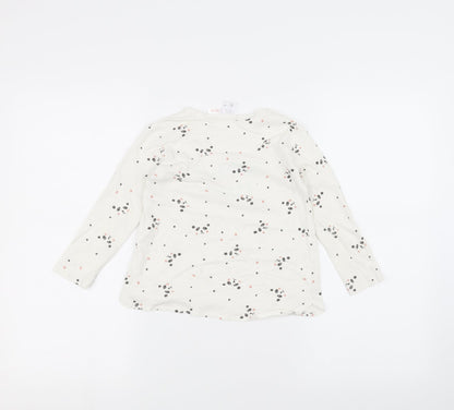 Preloved Zara Girls White   Basic T-Shirt Size 4-5 Years - Back