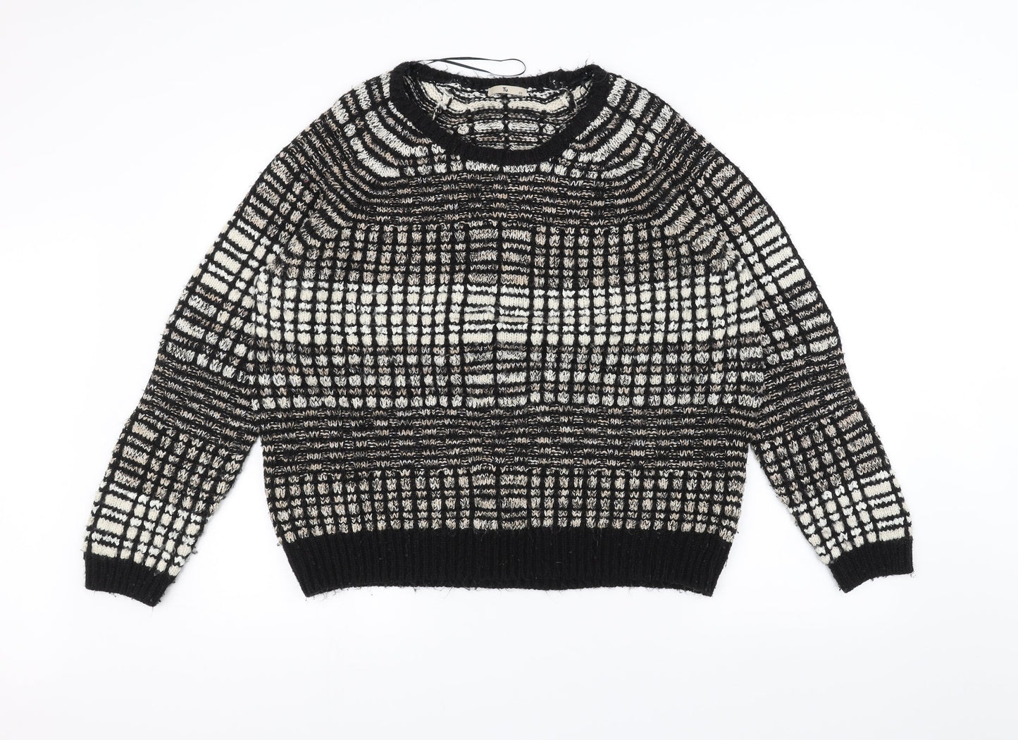 TU Womens Black  Knit Pullover Jumper Size 20