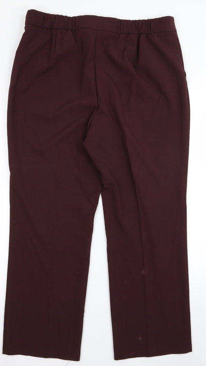 Preloved Classic Womens Brown   Trousers  Size 16 L23 in - Back
