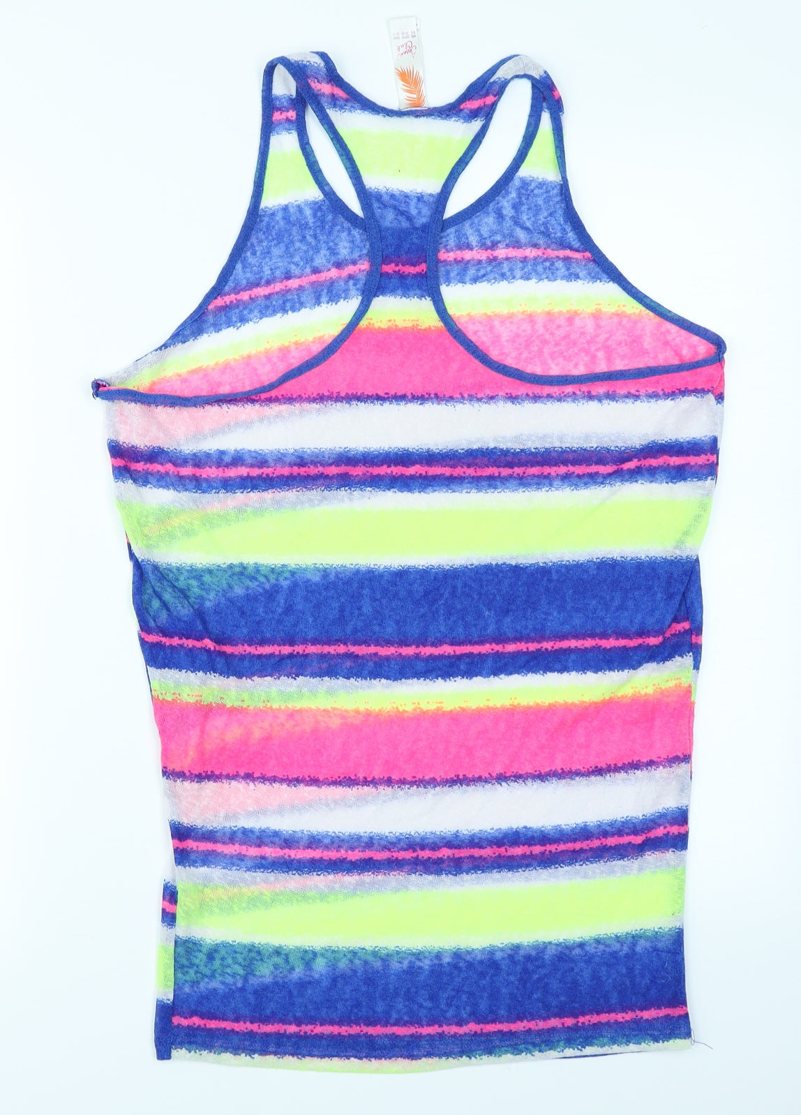Ocean Club Womens Blue Striped  Basic Tank Size 6