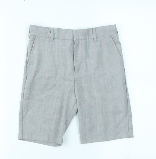 River Island Girls Grey Plaid  Cargo Shorts Size 10 Years