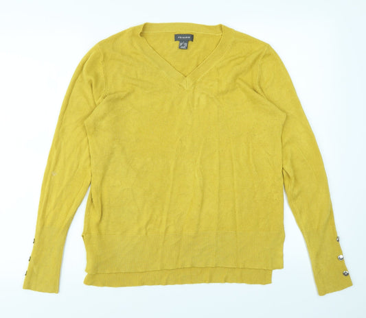 Primark Womens Yellow   Pullover Jumper Size S