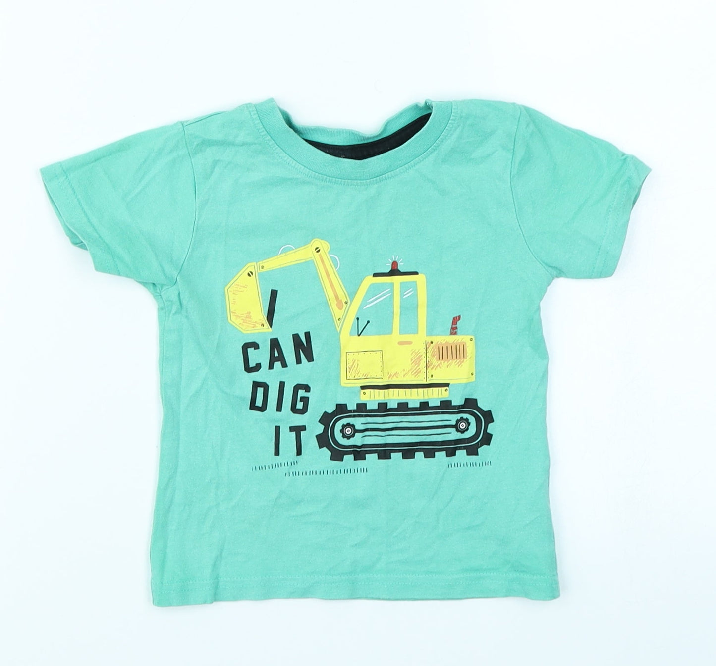Primark Boys Green   Basic T-Shirt Size 9-12 Months