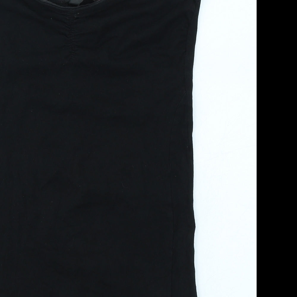 Miss Selfridge Womens Black   Basic T-Shirt Size 8