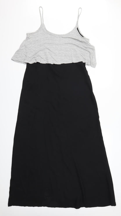 Additional front view of Atmosphere women’s black maxi, size UK 12, - grey