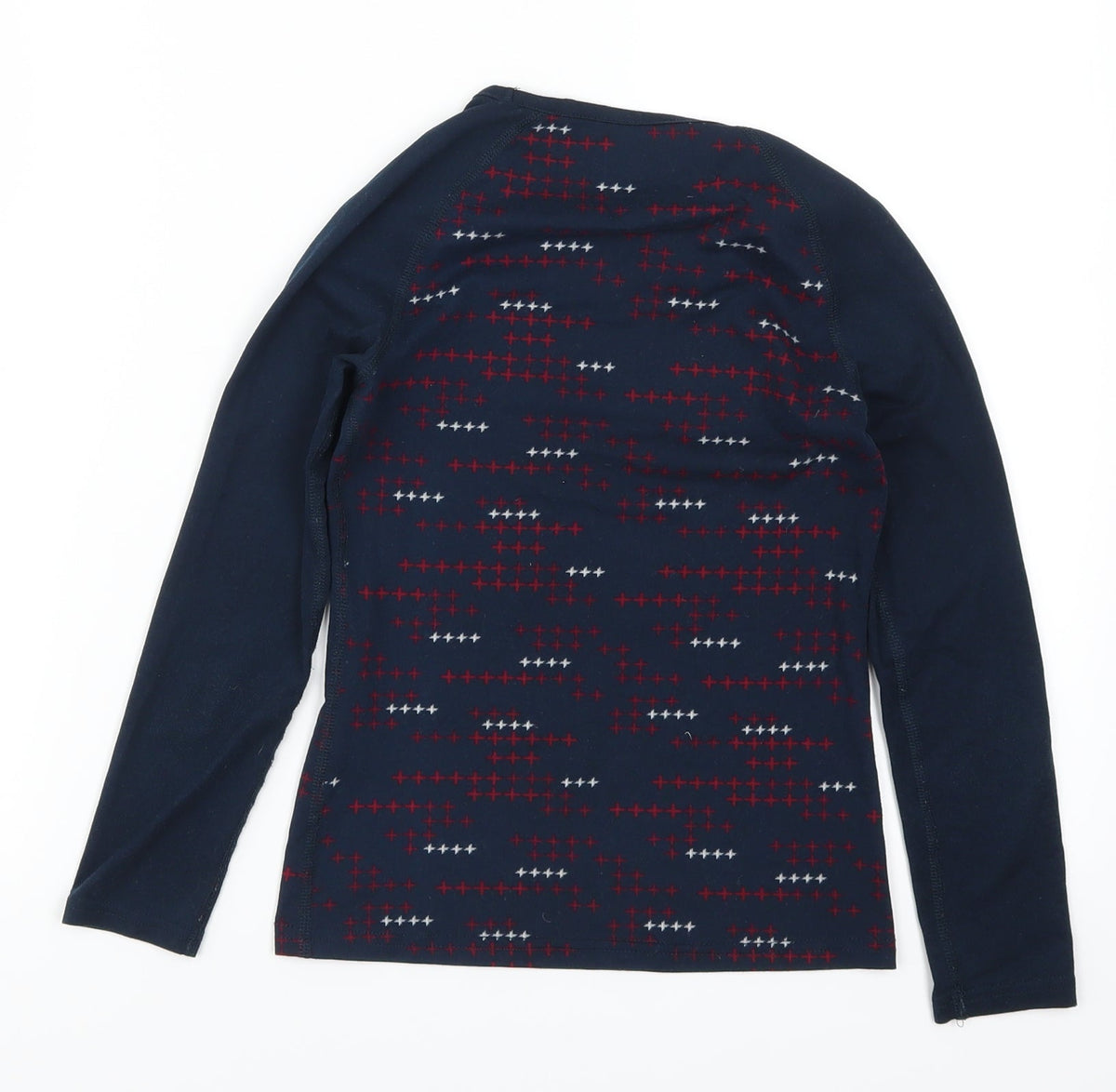 Crae Girls Blue Geometric  Basic T-Shirt Size 9-10 Years