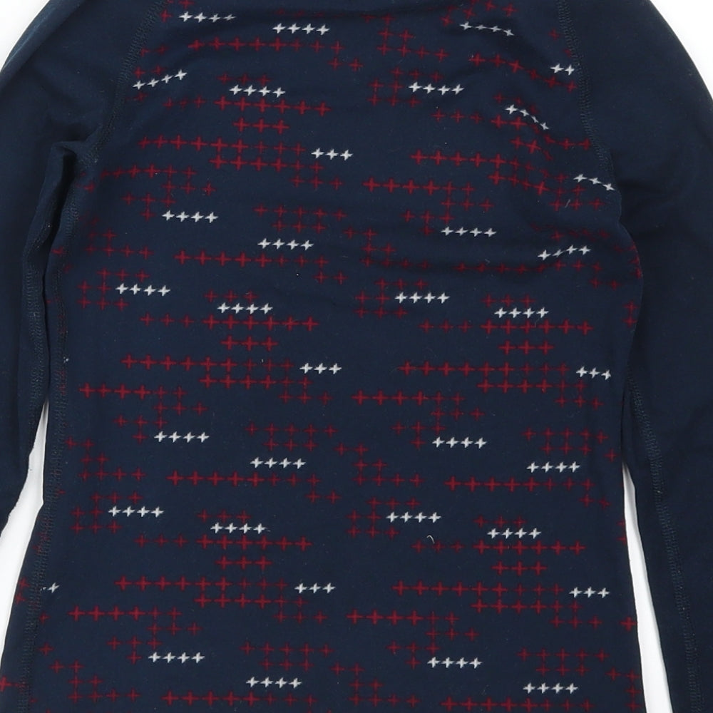 Crae Girls Blue Geometric  Basic T-Shirt Size 9-10 Years