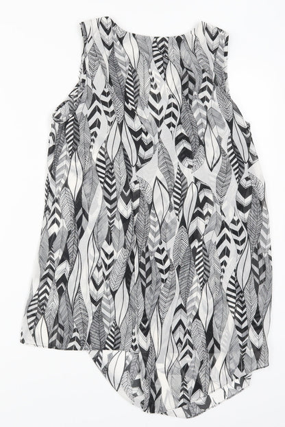 Preloved Warehouse Womens Grey Geometric  Basic Tank Size 6 - Back