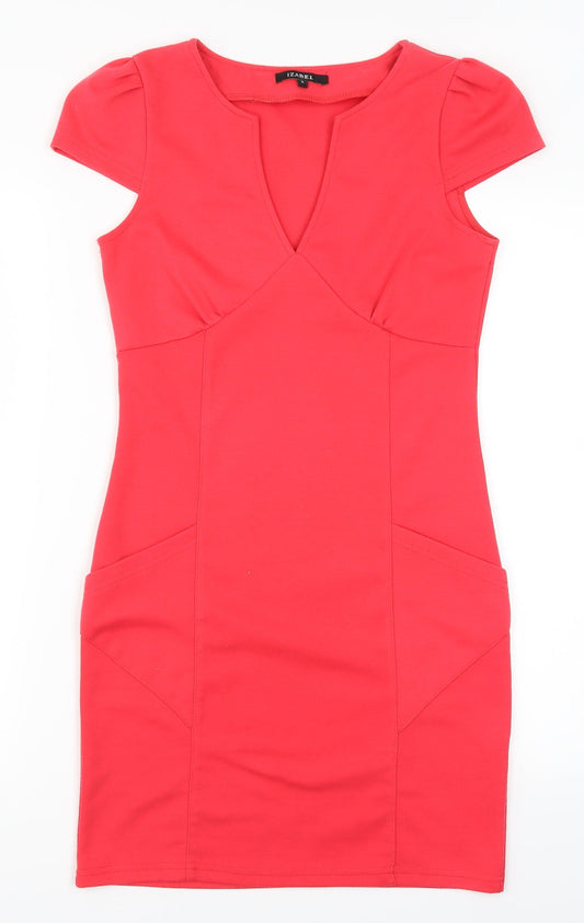 Izabel Womens Pink   Pencil Dress  Size S