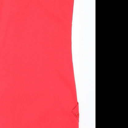 Brand and care label for Izabel women’s pink pencil dress, size S