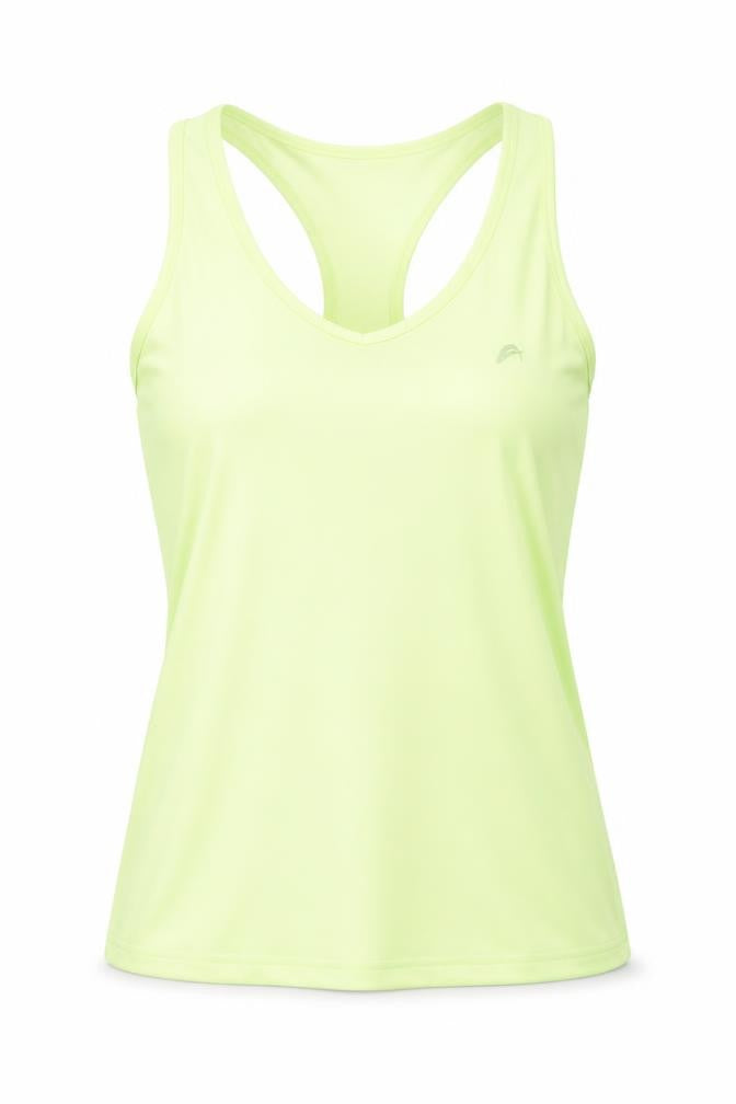 F&F Womens Yellow   Basic Tank Size 8  - Racerback