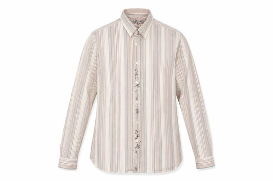 Debenhams Mens Beige Striped   Button-Up Size L